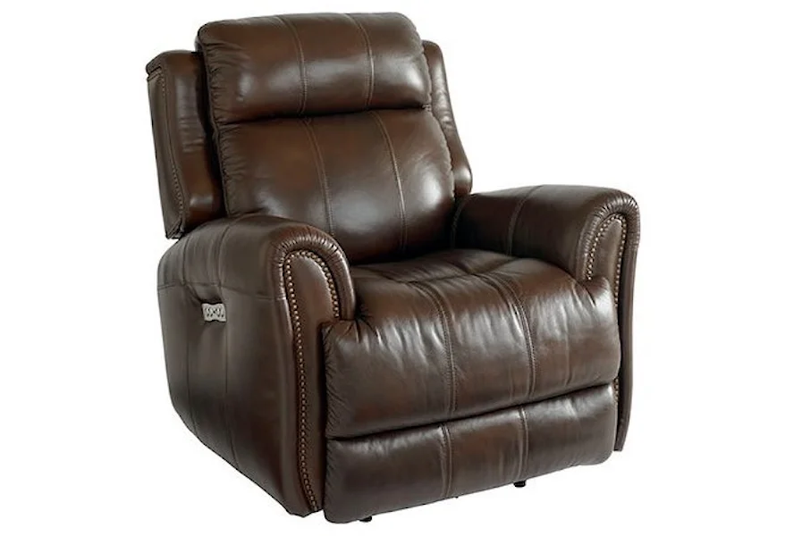 Club Level - Marquee Power Recliner with Extended Footrest by Bassett at Esprit Decor Home Furnishings
